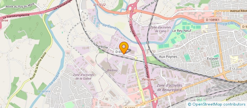 localisation de l'entreprise JPFG  BRIVE-LA-GAILLARDE