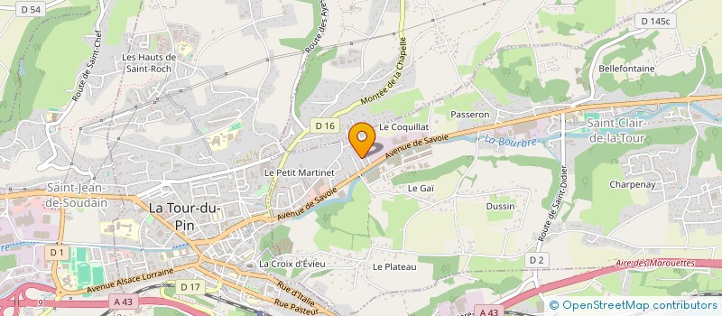 localisation de l'entreprise JPG  SAINT-CLAIR-DE-LA-TOUR