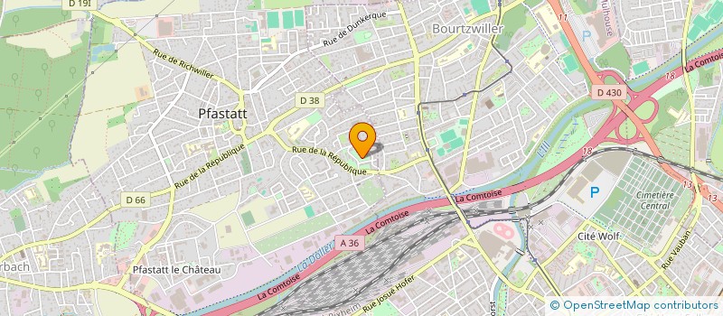 localisation de l'entreprise JPG ARCHITECTURE  RIEDISHEIM