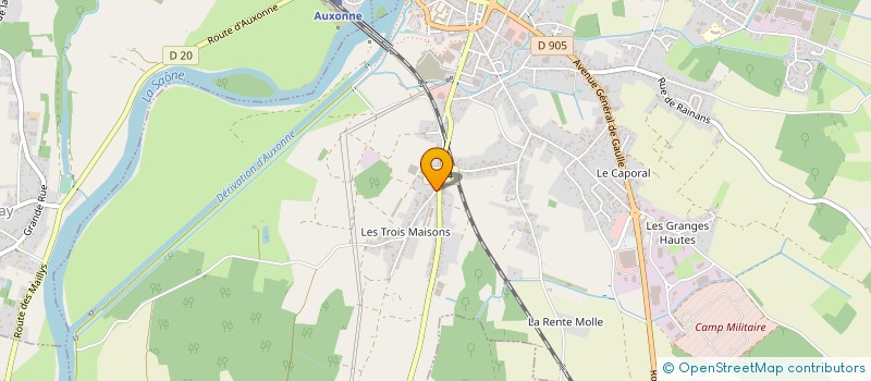 localisation de l'entreprise JPGFG à AUXONNE