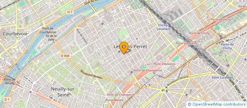 localisation de l'entreprise JPH COMMUNICATION à LEVALLOIS-PERRET