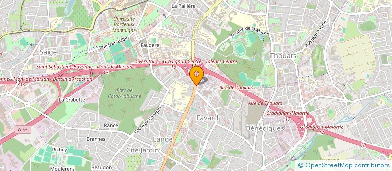 localisation de l'entreprise JPJ & ASSOCIES à GRADIGNAN