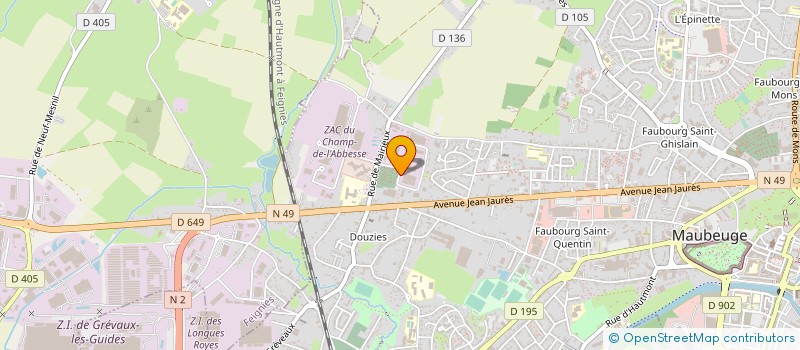 localisation de l'entreprise JPL BETONS à MAUBEUGE