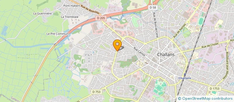 localisation de l'entreprise JPL ENTREPRISE  CHALLANS