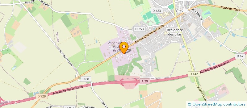 localisation de l'entreprise JPL ET ASSOCIES à YERVILLE