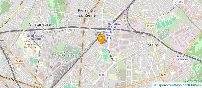 localisation de l'entreprise JPL INVEST  PIERREFITTE-SUR-SEINE
