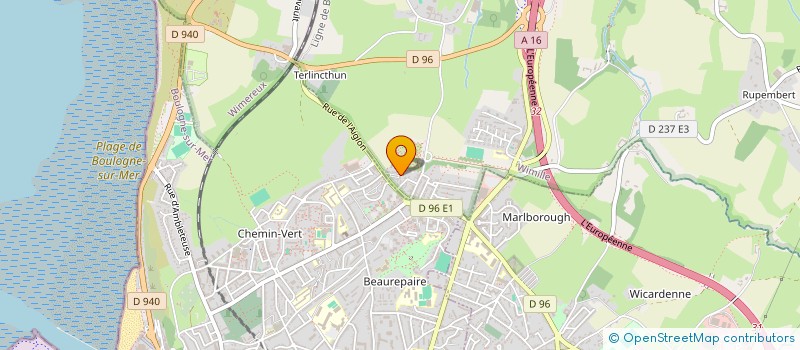 localisation de l'entreprise JPL OPALE PLATRERIE  WIMILLE