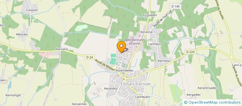 localisation de l'entreprise JPLB  CLOHARS-CARNOET