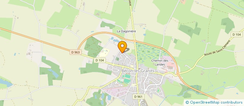 localisation de l'entreprise JPLH à BECON-LES-GRANITS