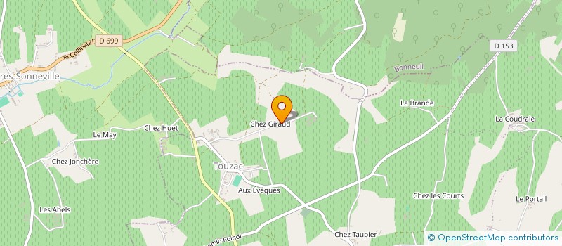 localisation de l'entreprise JPLS LA MAROTE à ANGEAC-CHARENTE