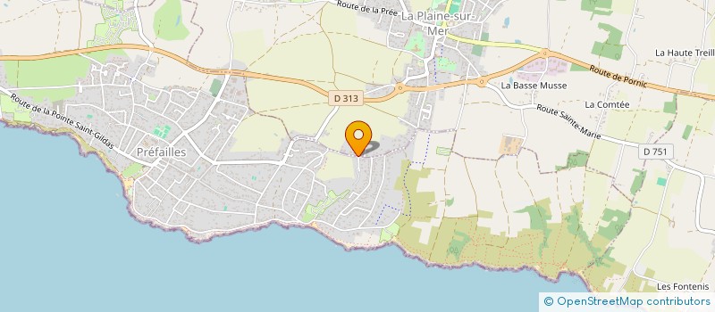 localisation de l'entreprise JPM à LA PLAINE-SUR-MER