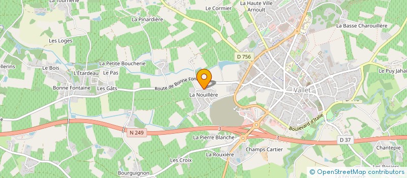 localisation de l'entreprise JPM  VALLET