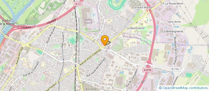 localisation de l'entreprise JPM ANGERS 7S à ANGERS