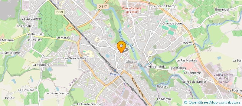 localisation de l'entreprise JPM HOLDING  CLISSON