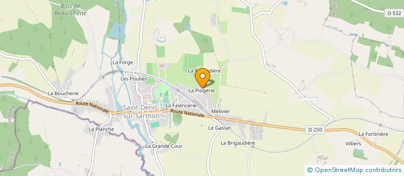 localisation de l'entreprise JPMJ à SAINT-DENIS-SUR-SARTHON