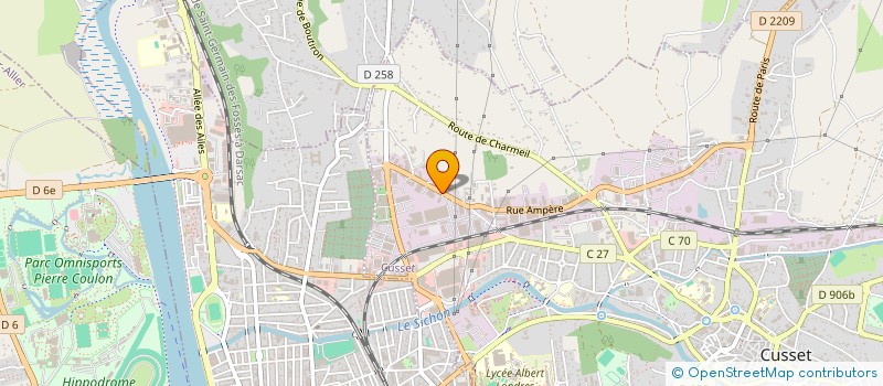 localisation de l'entreprise JPP TRANSPORTS à CUSSET