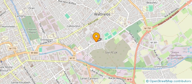 localisation de l'entreprise JPR-RESEAU AUDIOVISUEL  WATTRELOS