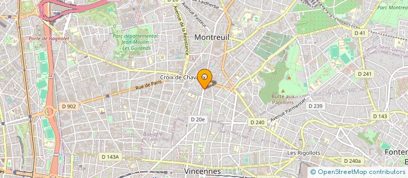 localisation de l'entreprise JPRIM  MONTREUIL