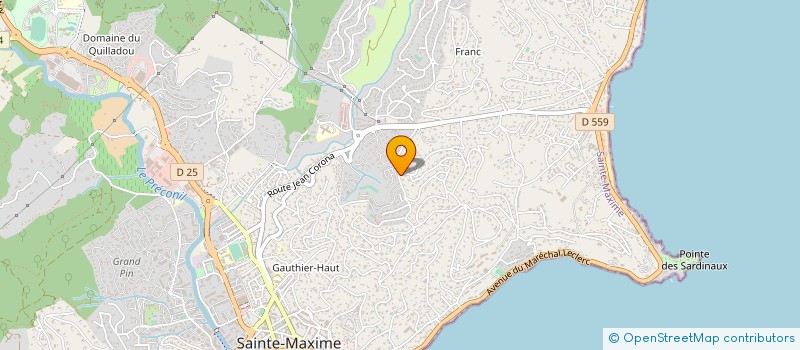 localisation de l'entreprise JPS CONCEPT à SAINTE-MAXIME