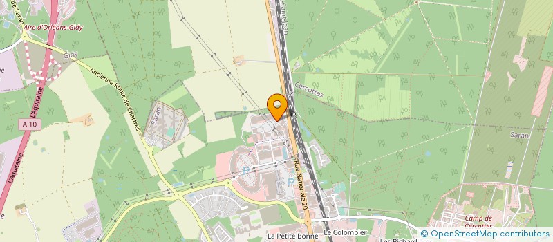 localisation de l'entreprise JPS LITERIE à SARAN