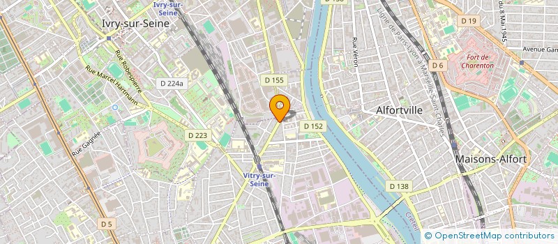 localisation de l'entreprise JPS TRANSPORT  VITRY-SUR-SEINE