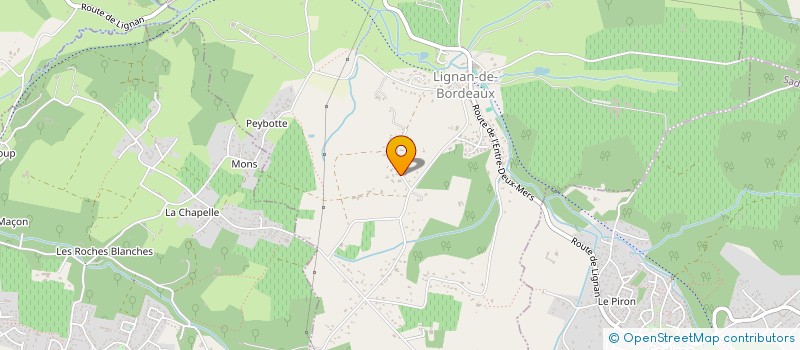 localisation de l'entreprise JPV  LIGNAN-DE-BORDEAUX