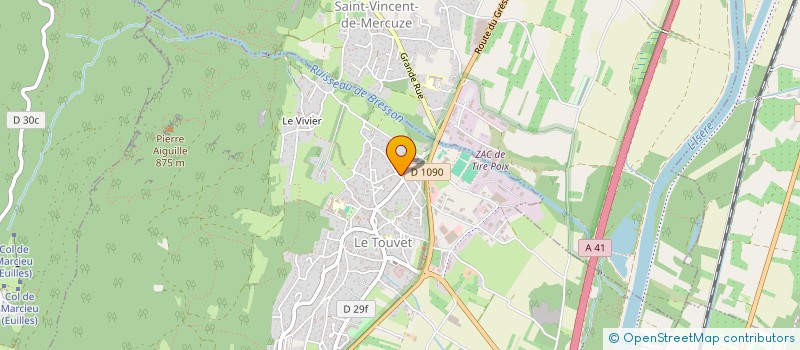 localisation de l'entreprise JPZ GROUPE  LE TOUVET