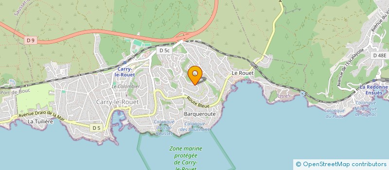 localisation de l'entreprise JQA COTE BLEUE  CARRY-LE-ROUET