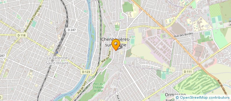 localisation de l'entreprise JR DISTRIBUTION à CHENNEVIERES-SUR-MARNE