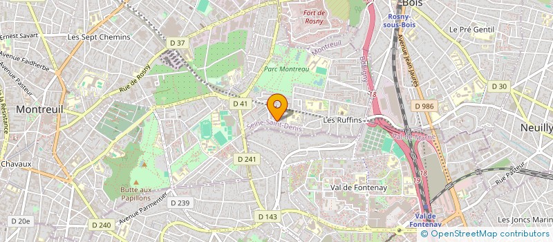 localisation de l'entreprise JR INVEST  MONTREUIL