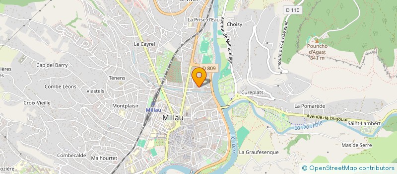 localisation de l'entreprise JR KINESITHERAPIE à MILLAU