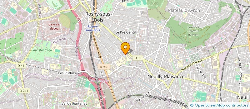 localisation de l'entreprise JR VTC STANDING à ROSNY-SOUS-BOIS