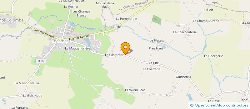 localisation de l'entreprise JR2  COESMES