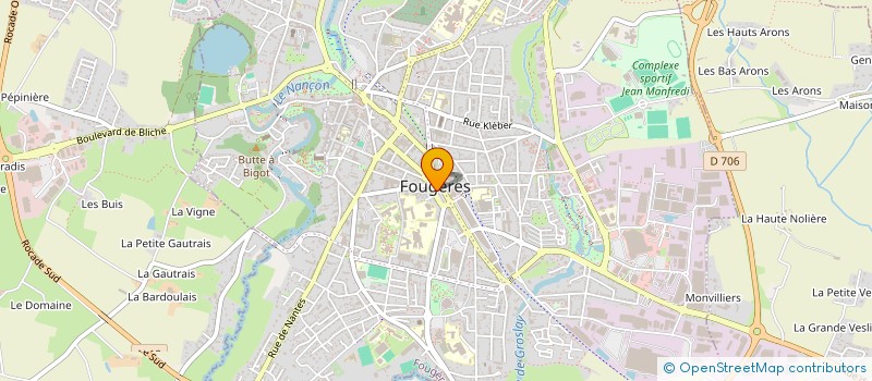 localisation de l'entreprise JRA  FOUGERES