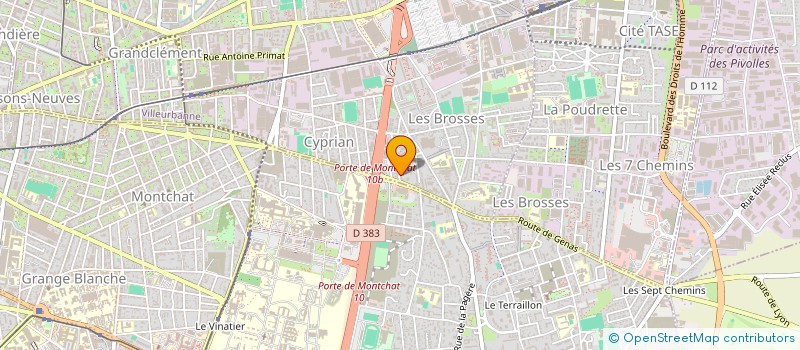 localisation de l'entreprise JRA  VILLEURBANNE