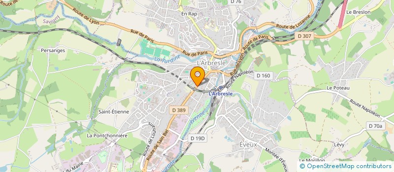 localisation de l'entreprise JRB COMPANY  L'ARBRESLE