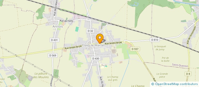 localisation de l'entreprise JRL à FLAVY-LE-MARTEL