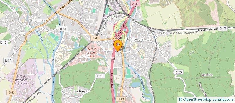 localisation de l'entreprise JRM  DANJOUTIN