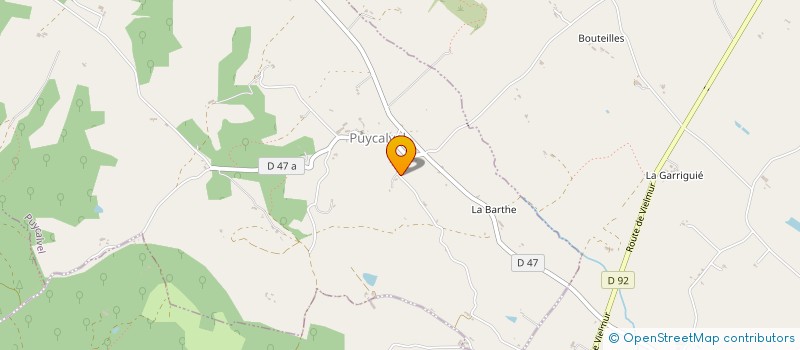 localisation de l'entreprise JRM IMMOBILIER à PUYCALVEL