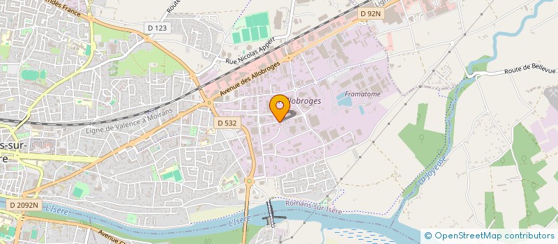 localisation de l'entreprise JRS IMMO 26 à ROMANS-SUR-ISERE