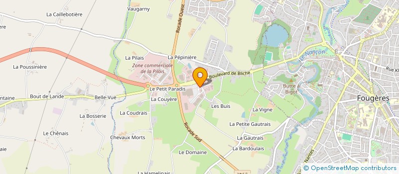 localisation de l'entreprise JRS LAVAGE FOUGERES  LECOUSSE