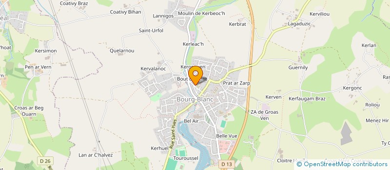 localisation de l'entreprise JS  BOURG-BLANC