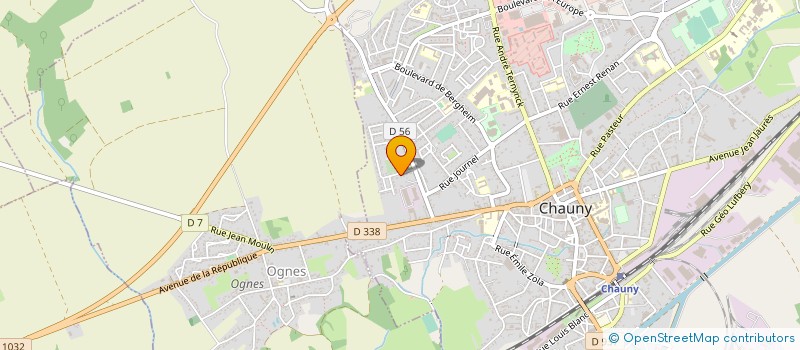 localisation de l'entreprise JS TERRASSEMENT à CHAUNY