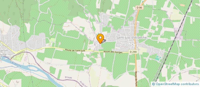 localisation de l'entreprise JSB  SAINT-JUST-D'ARDECHE