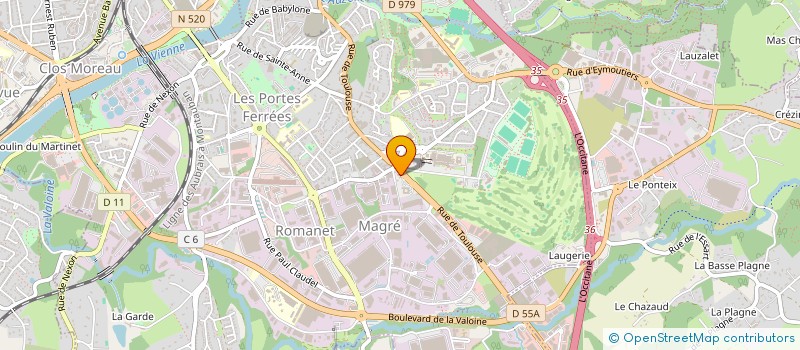 localisation de l'entreprise JSD87 à LIMOGES