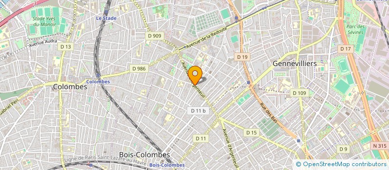 localisation de l'entreprise JSJ INVEST à BOIS-COLOMBES