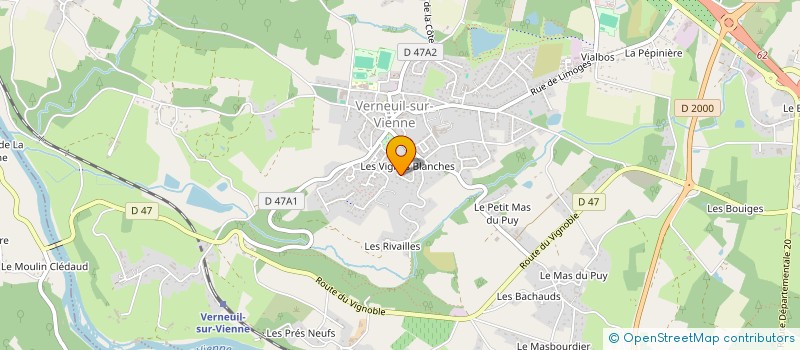 localisation de l'entreprise JSK BATIMENT à VERNEUIL-SUR-VIENNE