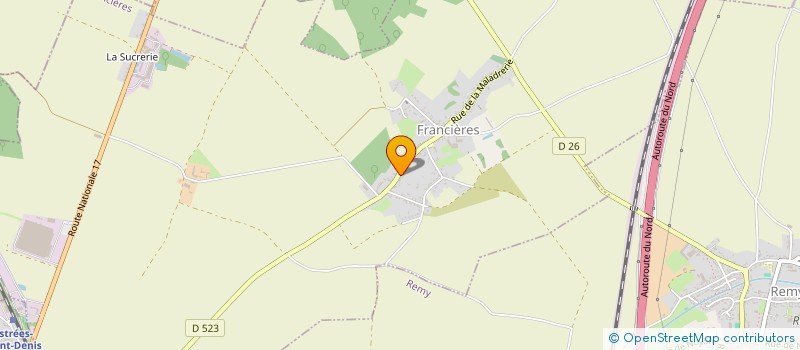 localisation de l'entreprise JSL PLOMBERIE CHAUFFAGE  FRANCIERES