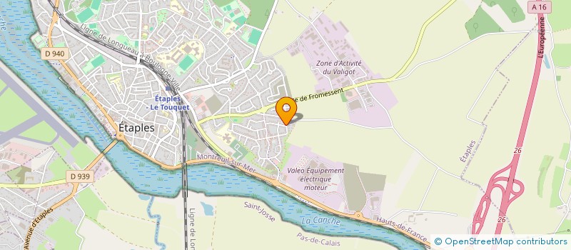 localisation de l'entreprise JSM MACONNERIE à ETAPLES