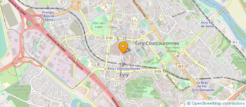 localisation de l'entreprise JSM TRANSFERT à EVRY-COURCOURONNES